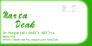 marta deak business card